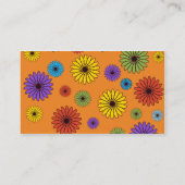 Carte de visite floral orange mignon (Dos)