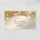 Carte de visite Floral Orné Or (Dos)