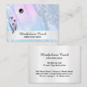 Carte De Visite *~* Floral Pastel Moon Lacey Mandala Foil  (Devant / Derrière)