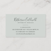 Carte de visite floral peint (Dos)