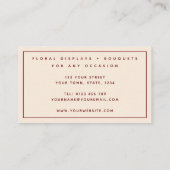 Carte de visite floral personnalisable (Dos)
