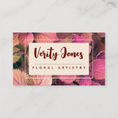 Carte de visite floral personnalisable (Devant)