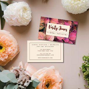 Carte de visite floral personnalisable
