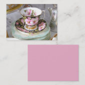 Carte de visite floral personnalisable de tasse de (Devant / Derrière)