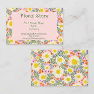 Carte de visite floral personnalisé