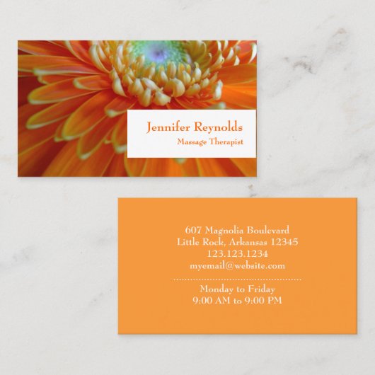 Carte De Visite Floral personnel (Devant / Derrière)