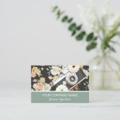 Carte de visite floral photographe (Debout devant)