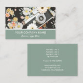 Carte de visite floral photographe (Devant / Derrière)