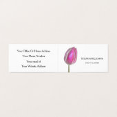 Carte De Visite Floral Pink Tulips Mariage White Event Planner (Extérieur déplié)