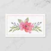 Carte de visite floral pour professionnels de la c (Devant)