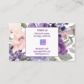 Carte De Visite Floral pourpre (Dos)