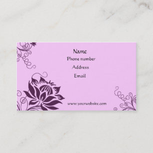 Carte De Visite Floral pourpre