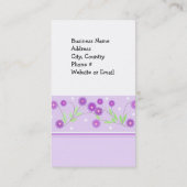 Carte De Visite Floral pourpre (Dos)