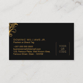 Carte de visite Floral Premium - Code QR | DP7