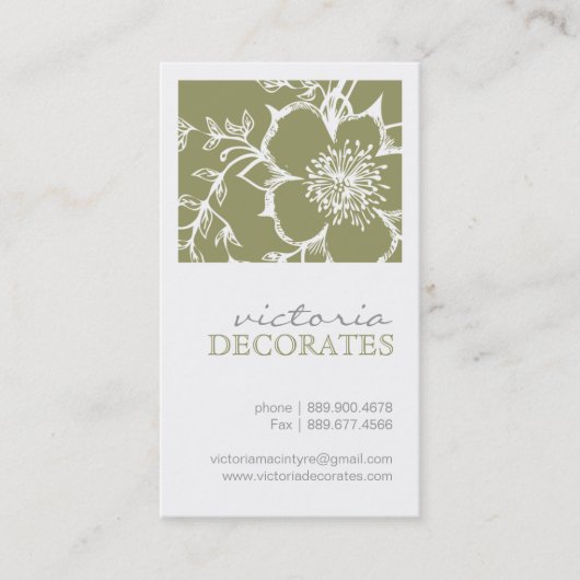 Carte de visite floral professionnel (Devant)