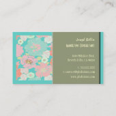 Carte de visite, floral rétro (Dos)