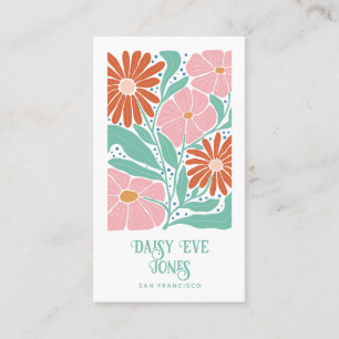 Carte de visite Floral Retro Boho