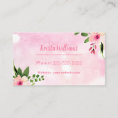 Carte De Visite Floral rose (Dos)