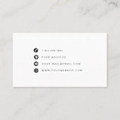 Carte de visite Floral Rose (Dos)