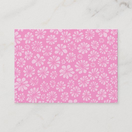 Carte De Visite Floral rose (Devant)