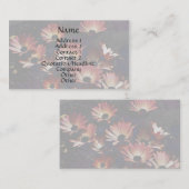 Carte de visite floral rose africain (Devant / Derrière)