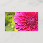 Carte De Visite Floral rose clair Dahlia (Devant)