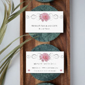 Carte de visite floral rose Gerber Daisy