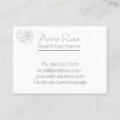 Carte De Visite *~* Floral Rose Lavande & Pink Pastel Aquarelle (Dos)