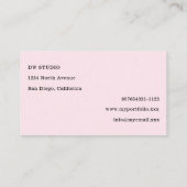 Carte de visite floral rose moderne (Dos)