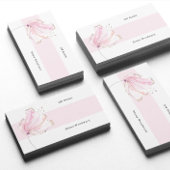 Carte de visite floral rose moderne