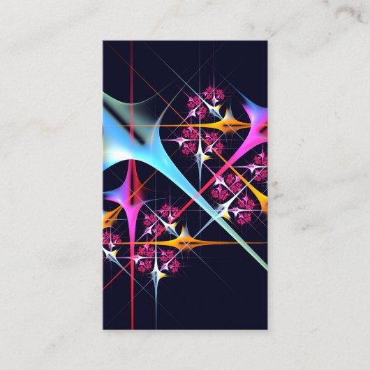 Carte De Visite Floral rose moderne Art Abstrait Couleur Motif #01 (Devant)