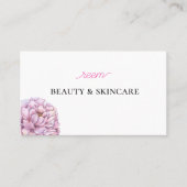 Carte de visite floral rose modifiable (Devant)