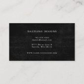 Carte De Visite Floral Rose noir (Dos)