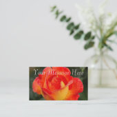 Carte De Visite Floral Rose orange (Debout devant)