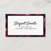 Carte De Visite Floral Roses rouges rouges (Dos)