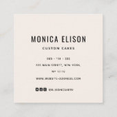 carte de visite floral roux (Dos)