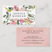 Carte de visite floral russe (Devant / Derrière)