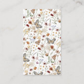 Carte de visite floral rustique (Dos)