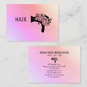 Carte De Visite *~* Floral Sèche-Cheveux Fleur Ombre Pastel AP6 (Devant / Derrière)