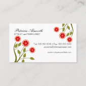 Carte De Visite Floral sensible (Dos)
