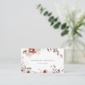 Carte de visite floral simple (Debout devant)