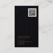 Carte de visite floral simple et élégant avec code (Dos)