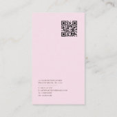 Carte de visite floral simple et élégant avec code (Dos)