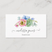 Carte De Visite Floral Succulent (Devant)