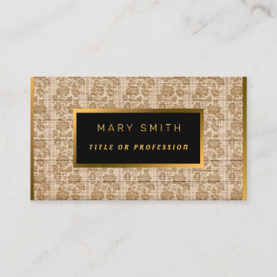 Carte De Visite Floral sur Personnaliser Or Bois Professionnel Mod