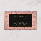 Carte De Visite Floral sur Personnaliser Or Bois Professionnel Mod (Dos)