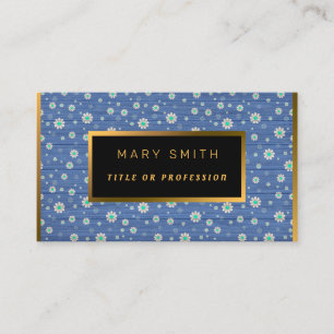 Carte De Visite Floral sur Personnaliser Or Bois Professionnel Mod