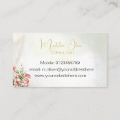 Carte De Visite Floral Tropical Botanique Élégant Moderne (Dos)