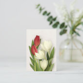 Carte de visite floral Tulip Spring (Debout devant)