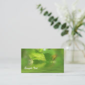 Carte de visite floral vert (Debout devant)